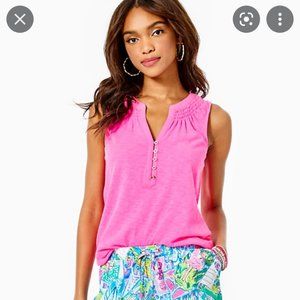 NWT Lilly Pulitzer Essie Tank Top in Prosecco Pink Size XL